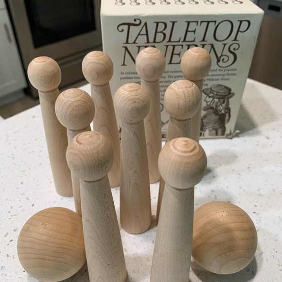 Cooperman Toys Vintage Wooden Tabletop Ninepins 993 Poshmark